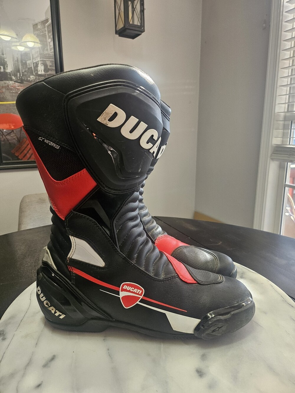 Alpinestars Men’s Black, Red & White Motorcycle Boots